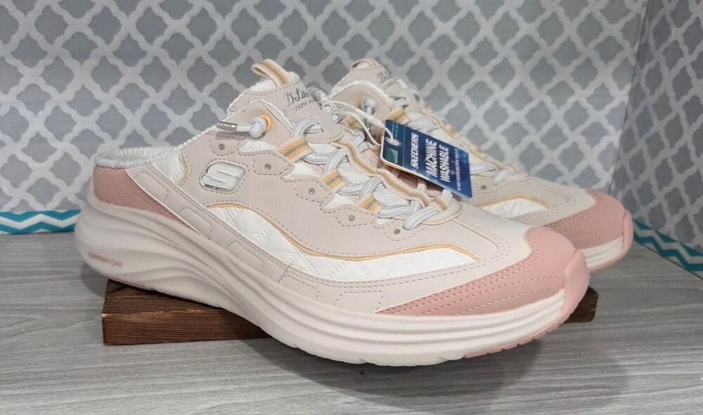 Skechers Cozy Fit Vintage Dream Slip-In Sneakers Women's 9 Pink Vegan NWT